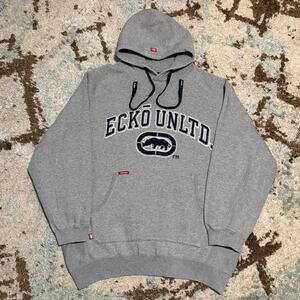 Vintage Ecko Unltd Classic Rhino Logo Hoodie Size Large Y2K
